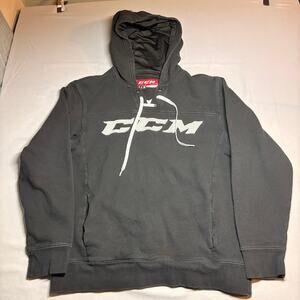 Black CCM pullover hoodie